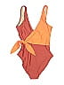 Tanya Taylor Color Block Orange One Piece Swimsuit Size XS - photo 2