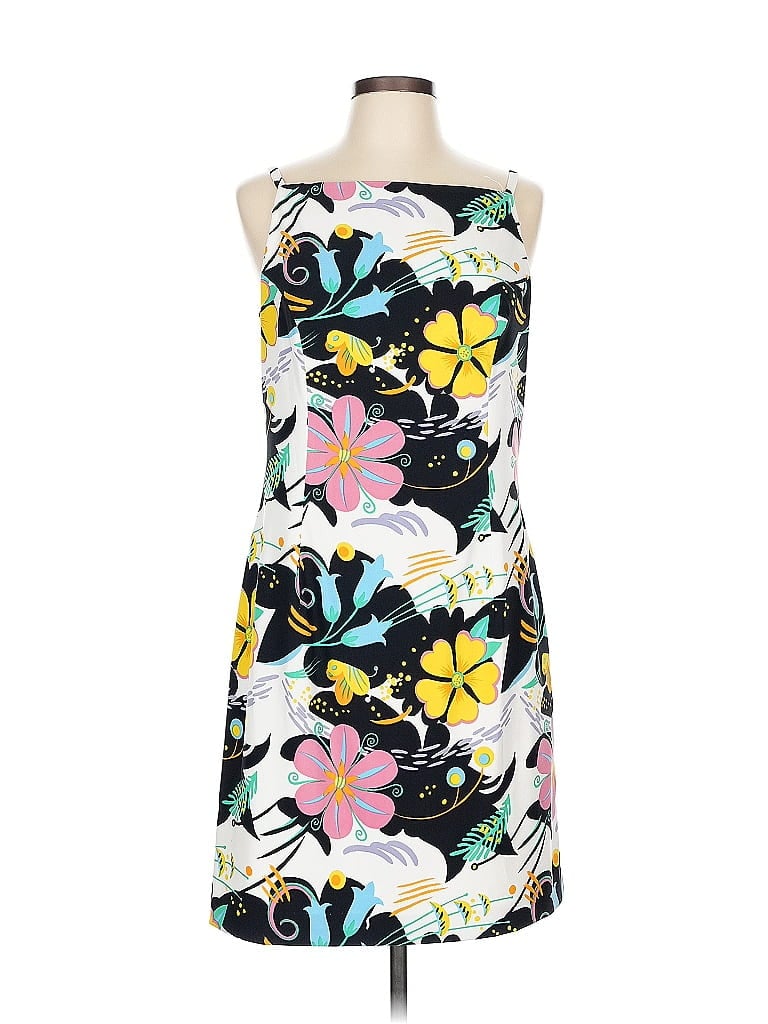 Alberto Makali Tropical White Cocktail Dress Size 12 - photo 1
