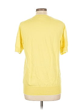 N. Peal Yellow Short Sleeve Turtleneck Size L