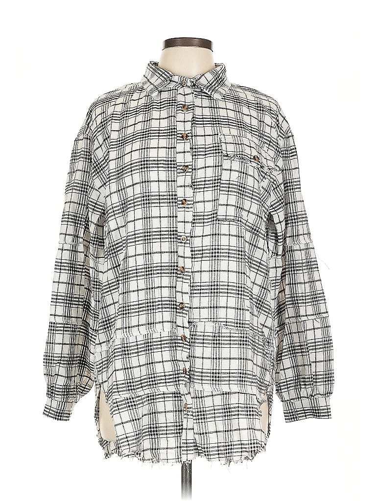 Pre-owned Unbranded Long Sleeve Blouse In Silver