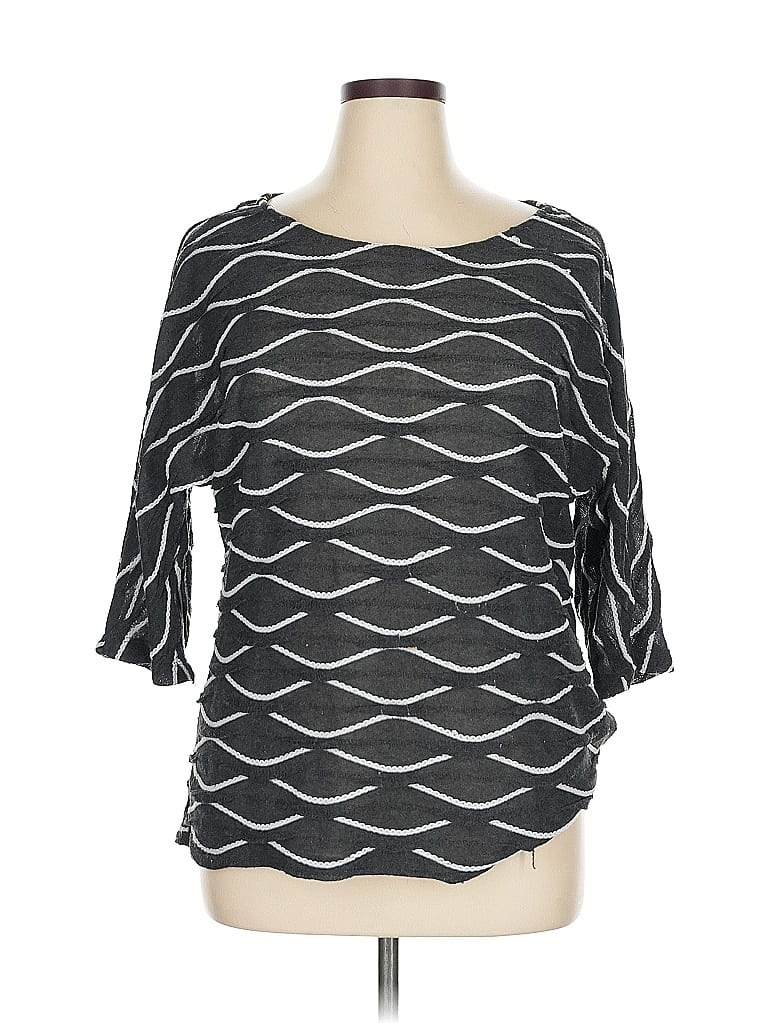 ECI 100% Polyester Black 3/4 Sleeve Blouse Size XL - photo 1