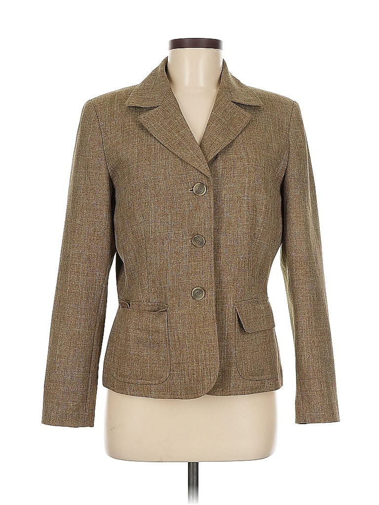 Le Suit Tweed Brown Blazer Size 8 - photo 1