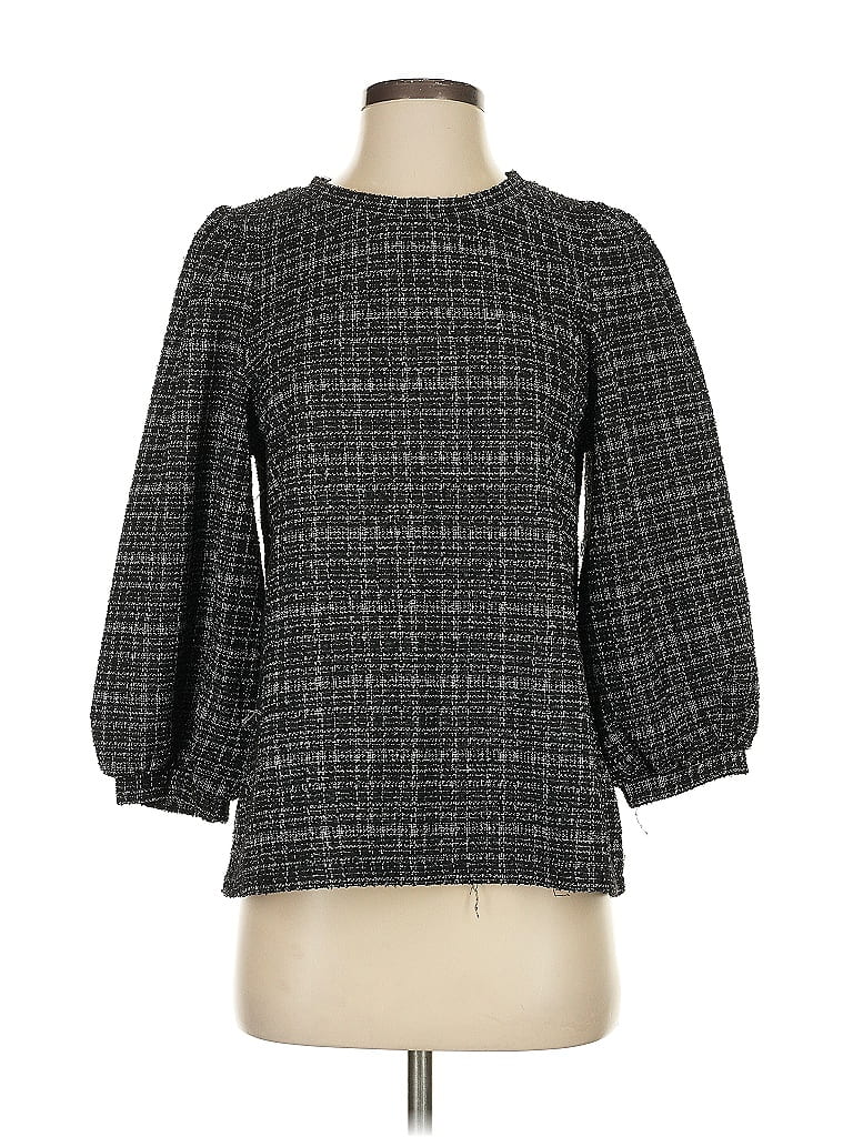 Click to view more detailed imagery on our partner's website Pre-owned Anne Klein 3/4 Sleeve Blouse In Gray