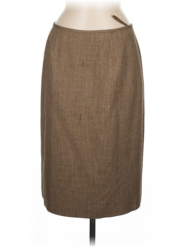 Le Suit 100% Polyester Brown Formal Skirt Size 8 - photo 1