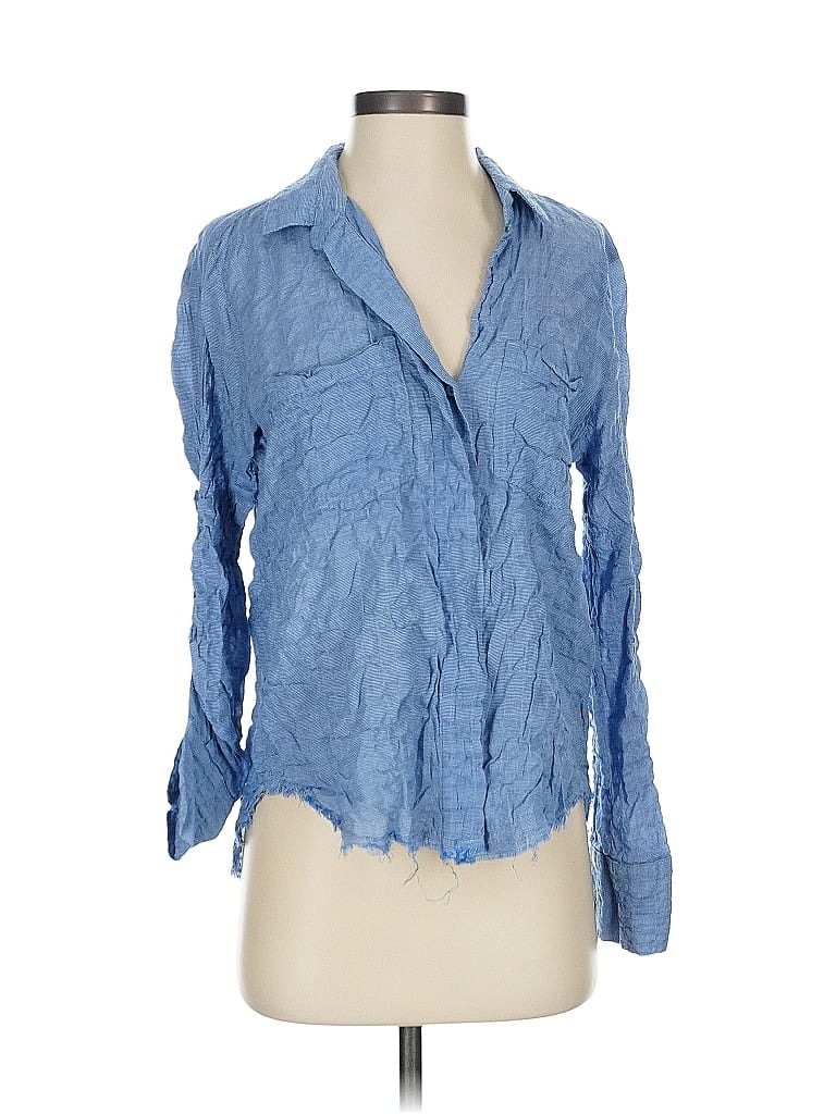 Bella Dahl Blue Long Sleeve Blouse Size XS - photo 1