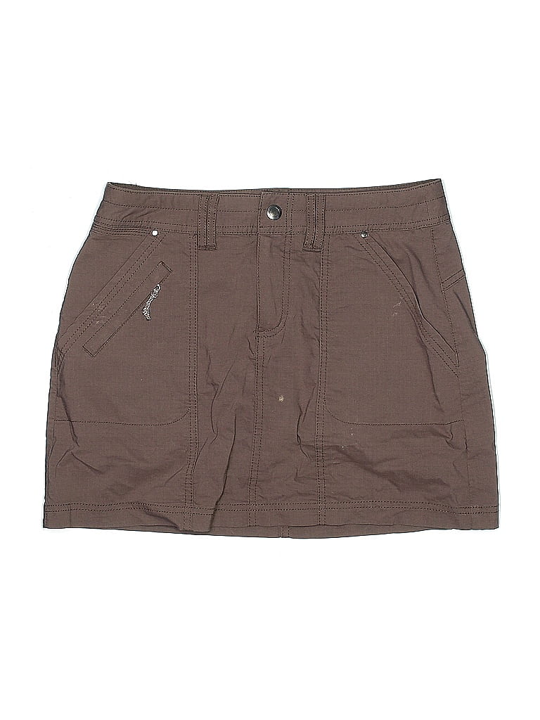 Title Nine Solid Brown Active Skort Size 4 - photo 1