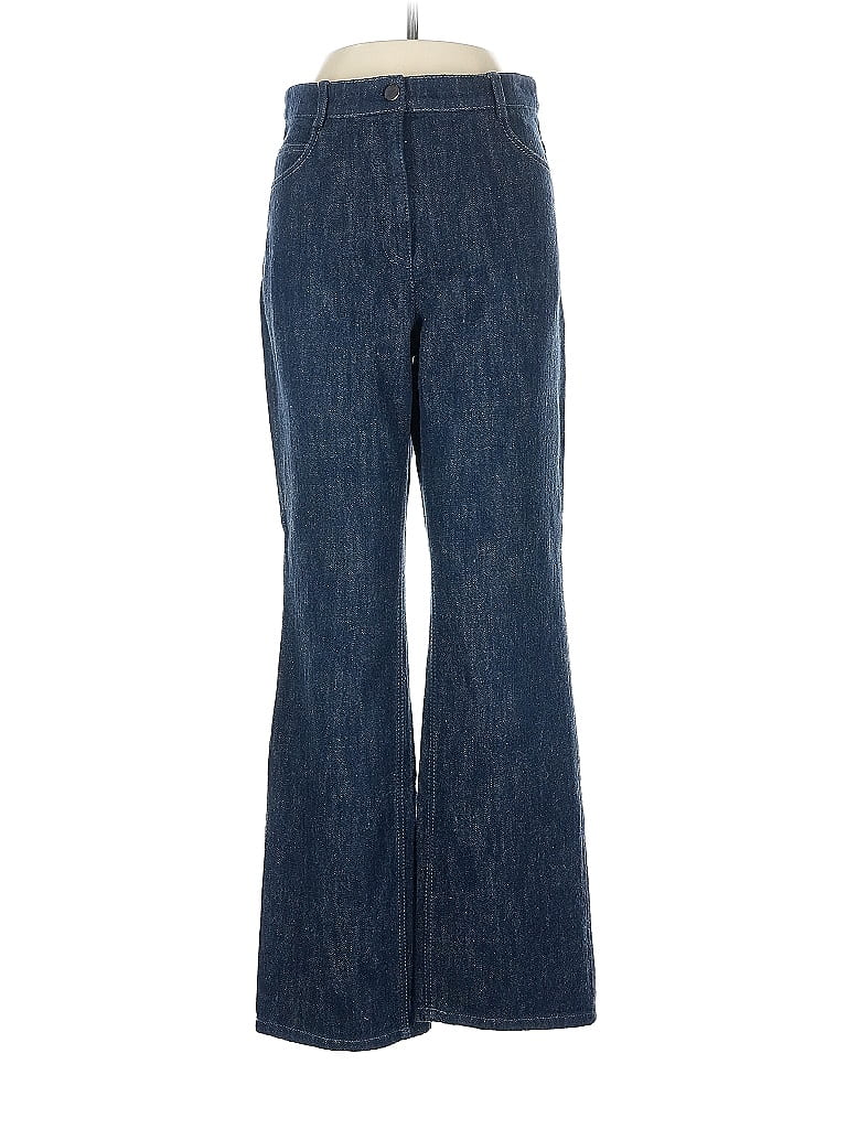 Akris Punto Chevron-herringbone Blue Jeans Size 6 - photo 1