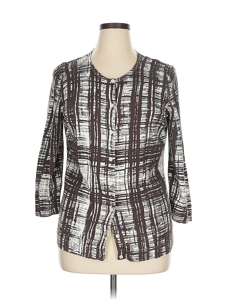 Pre-owned Ann Taylor Factory 3/4 Sleeve Blouse In Brown