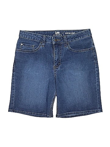 Riders by Lee Blue Mid Rise Denim Lee Riders Shorts (view 1)