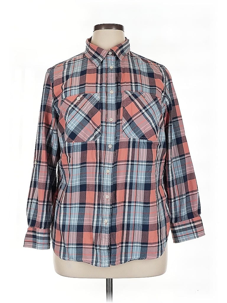 Click to view more detailed imagery on our partner's website Pre-owned Polo Ralph Lauren 3/4 Sleeve Button Down Shirt In Blue