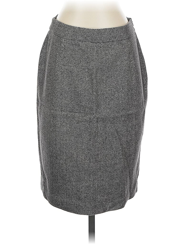 Pre-owned Brooks Brothers 346 Formal Skirt In Gray