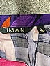 IMAN Color Block Purple Short Sleeve Button-Down Shirt Size L - photo 3