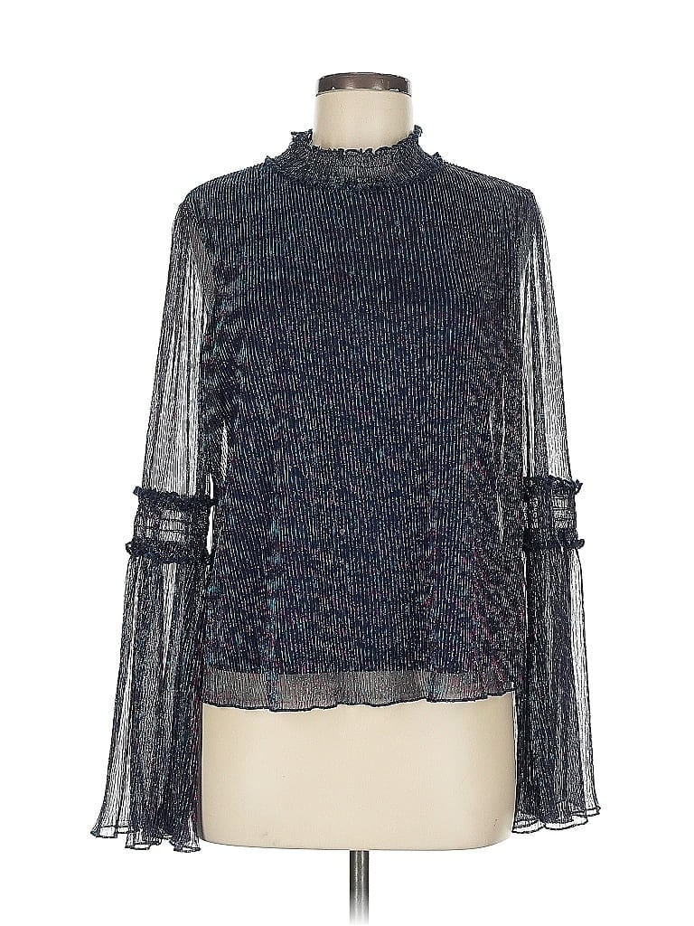 Pre-owned Minuet Long Sleeve Blouse In Blue