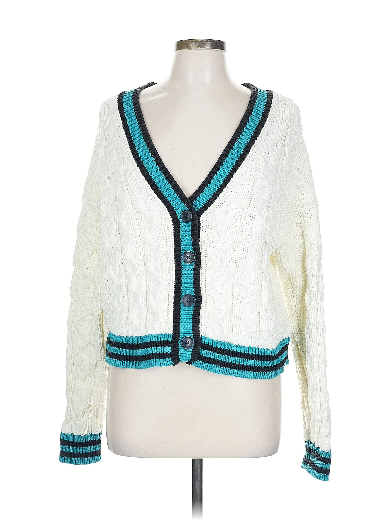 Maeve by Anthropologie White Cardigan Size L