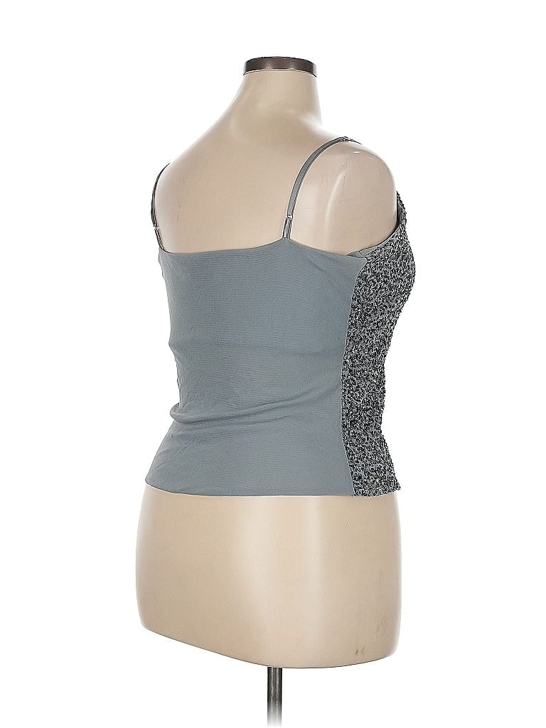 Pre-owned The Limited Sleeveless Top Gray Strapless Neckline Tops