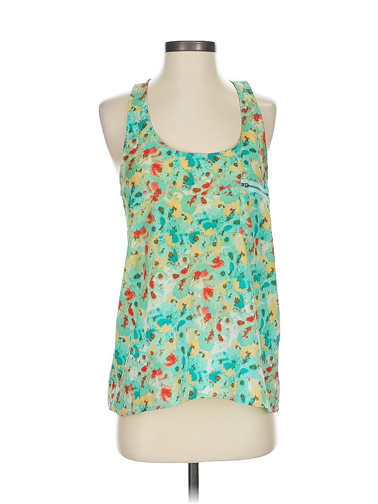 Pre-owned Ambiance Apparel Sleeveless Blouse In Green