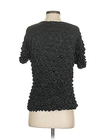 f.c Black Ruched Textured Warm Top (view 2)