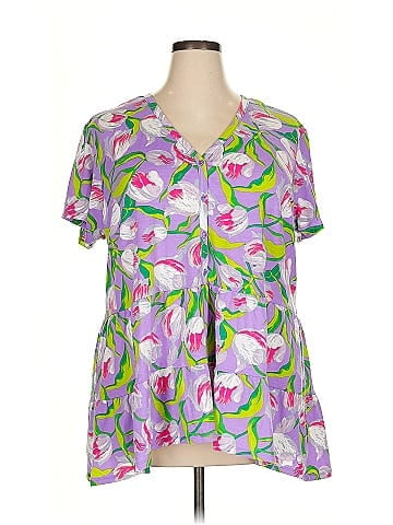 DG^2 by Diane Gilman Short Sleeve Blouse (view 1)