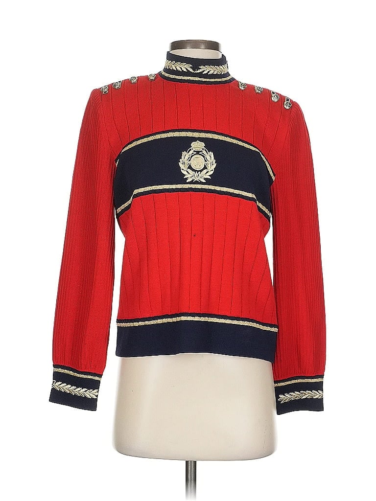 Pre-owned St John Pullover Sweater In Red