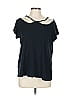 LNA 100% Cotton Black Short Sleeve Top Size L - photo 1