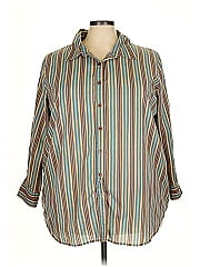 Roaman's 3/4 Sleeve Button Down Shirt