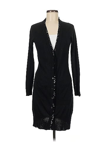 Blue Les Copains Silk Cardigan (view 1)