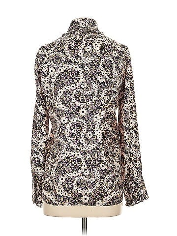 Sandro Long Sleeve Silk Top (view 2)