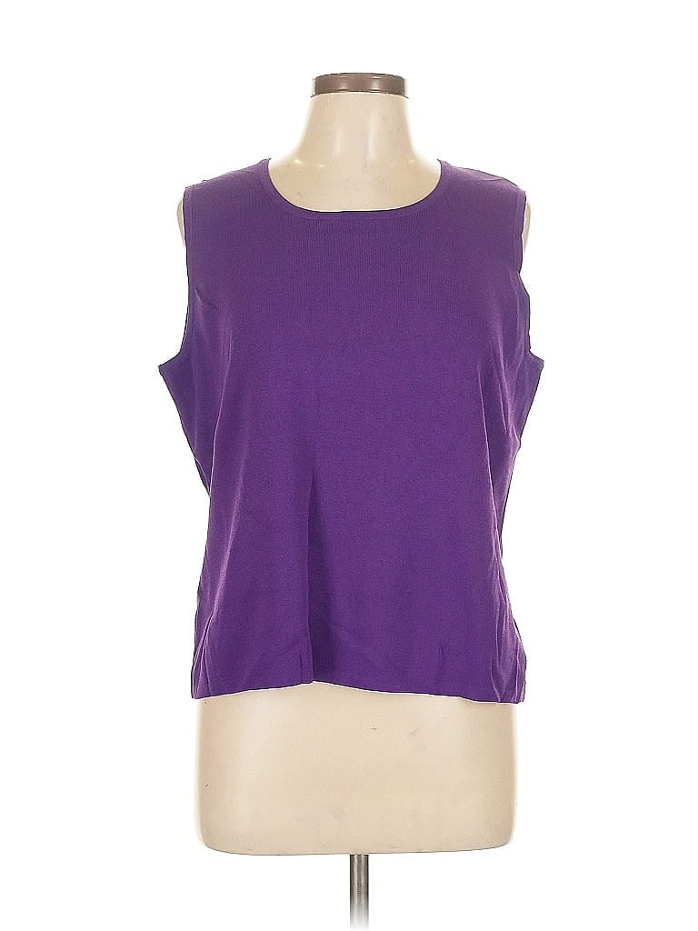 Choices 100% Nylon Purple Sleeveless T-Shirt Size L - photo 1