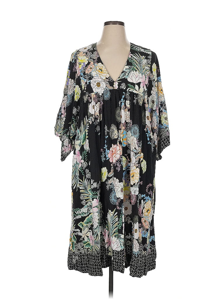 Johnny Was 100% Rayon Black Casual Dress Size XL - photo 1
