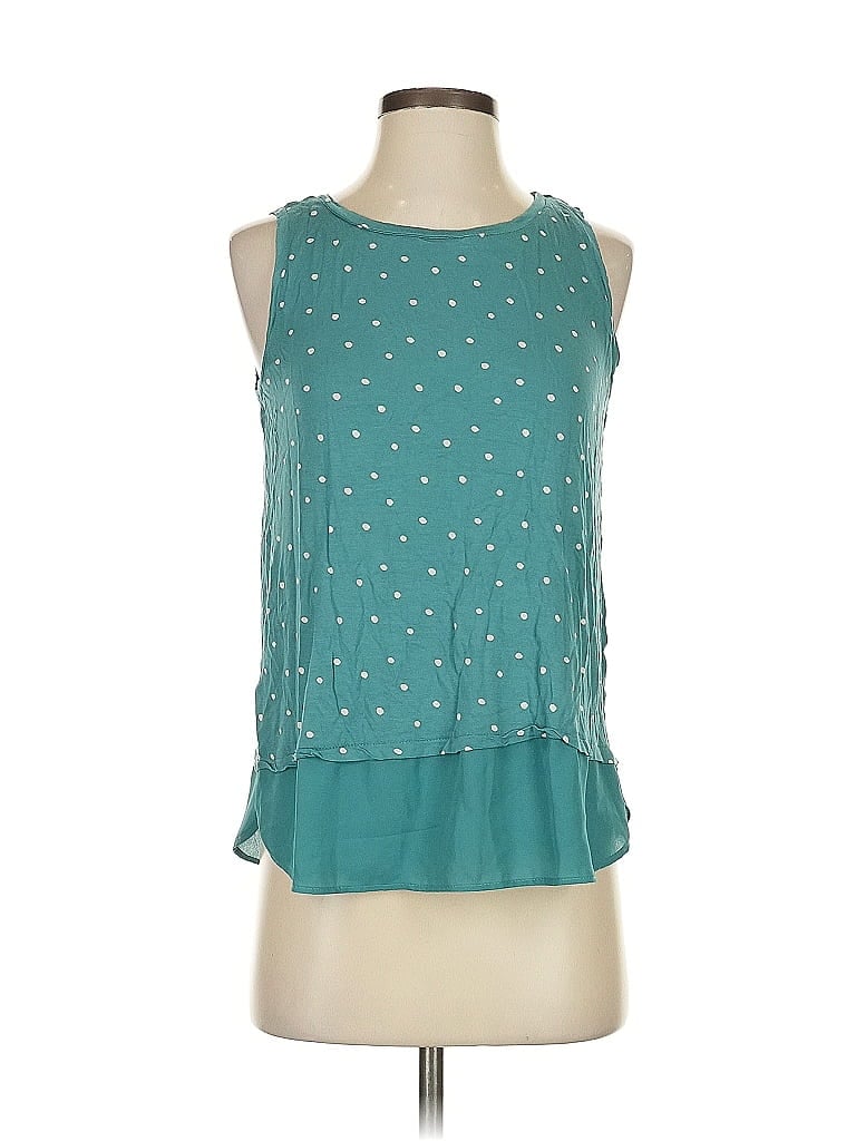 Pre-owned Ann Taylor Loft Outlet Sleeveless Blouse In Blue