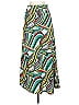 Emily Stacy Print Green Casual Skirt Size S