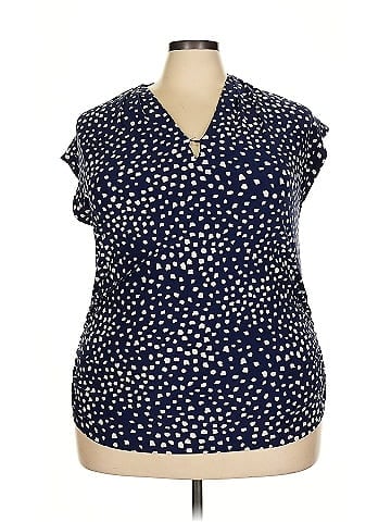 Anne Klein Short Sleeve Blouse (view 1)