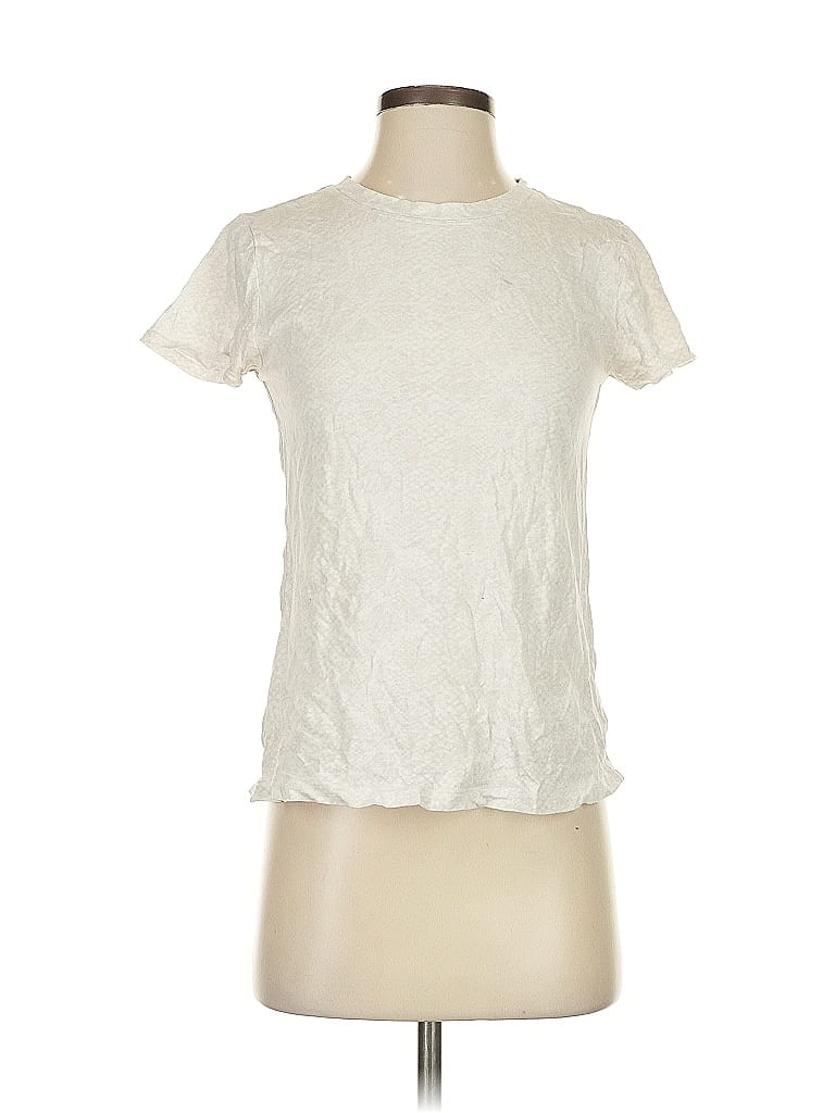 Pre-owned Athleta Short Sleeve T-shirt In White