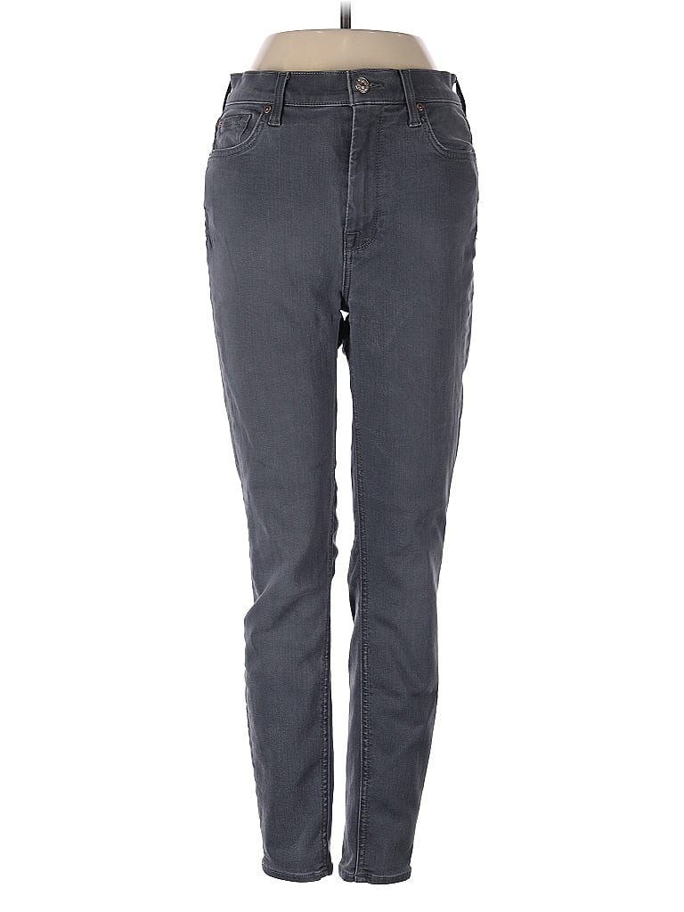 Pre-owned 7 For All Mankind Jeans In Gray