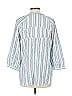 Apiece Apart 100% Cotton Stripes Blue 3/4 Sleeve Button-Down Shirt Size 10 - photo 2