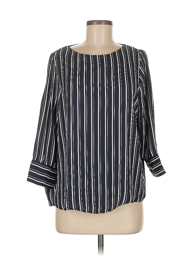 Pre-owned T Tahari 3/4 Sleeve Blouse In Blue