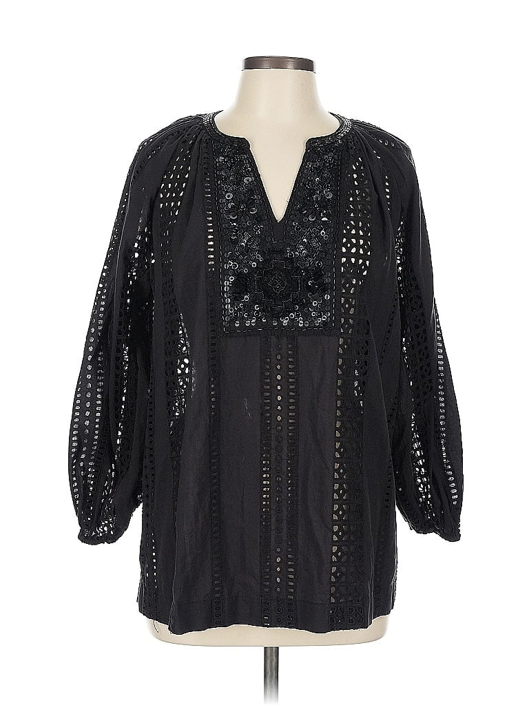Click to view more detailed imagery on our partner's website Pre-owned Chico's 3/4 Sleeve Blouse In Black