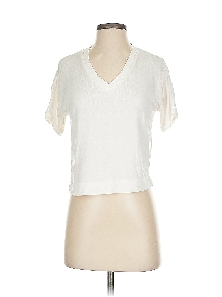 Pre-owned Ann Taylor Loft Short Sleeve T-shirt In White