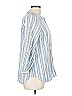 Apiece Apart 100% Cotton Stripes Blue 3/4 Sleeve Button-Down Shirt Size 10 - photo 3
