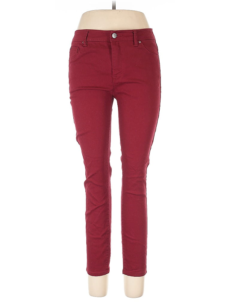 Curve Appeal Burgundy Jeans Size 10 - photo 1