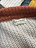 Hem & Thread 100% Acrylic Color Block Orange Tan Pullover Sweater Size 1X (estimated) - photo 3