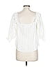 Hutch 100% Cotton White 3/4 Sleeve Blouse Size L - photo 2