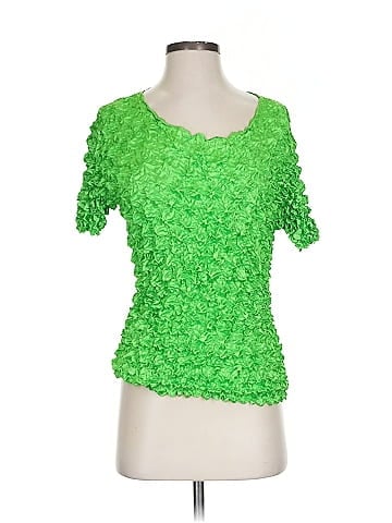f.c Vibrant Green Textured Top (view 1)