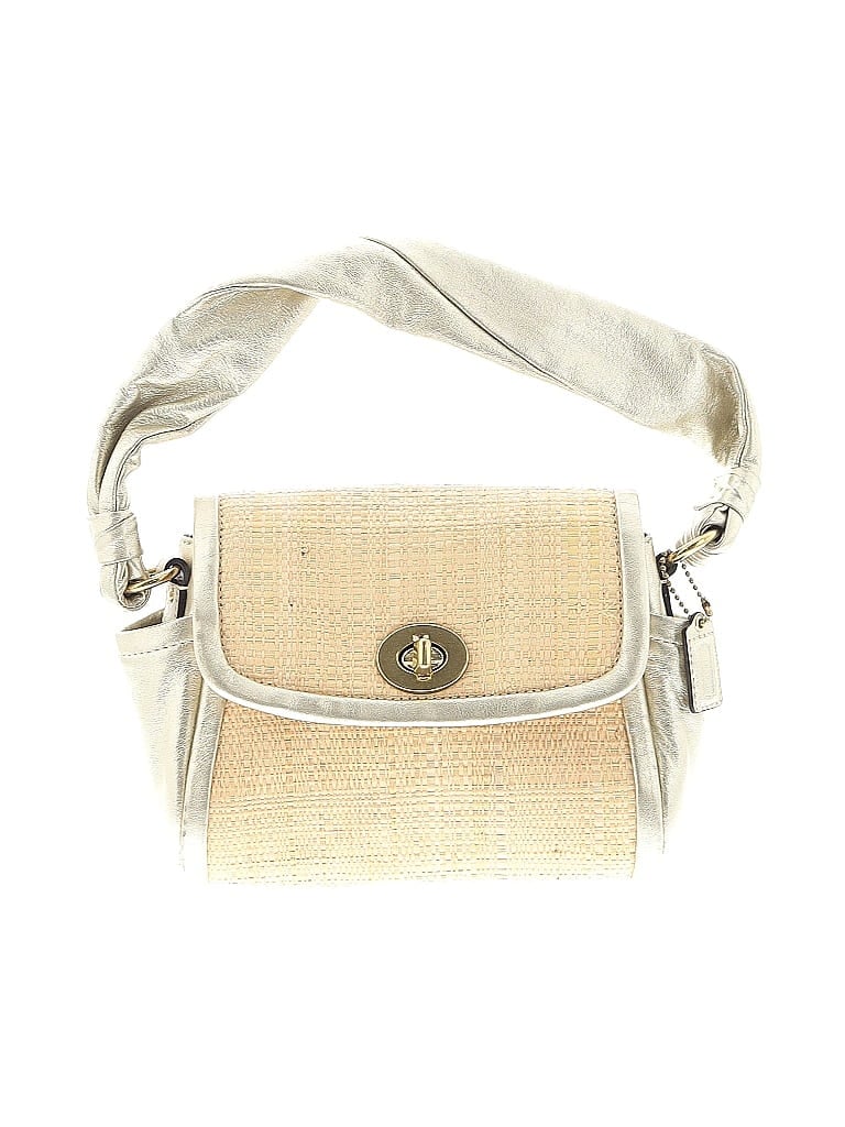 Coach Ivory Gold Leather Satchel One size - photo 1