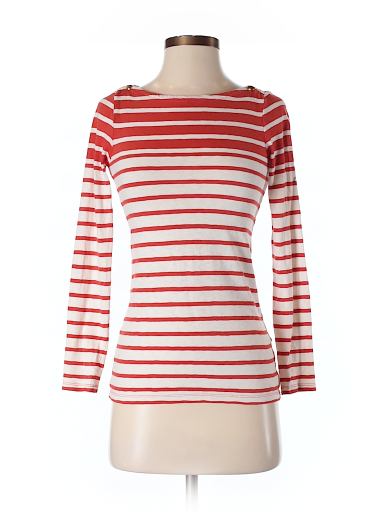 J.Crew Stripes Red 3/4 Sleeve T-Shirt Size XS - 61% off | thredUP
