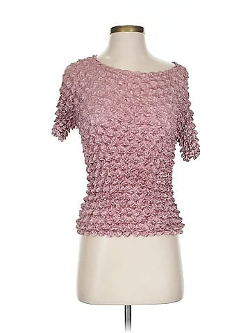 f.c Burgundy Textured Frilly Blouse (view 1)