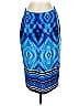 Chico's Print Blue Formal Skirt Size Sm (0) - photo 1