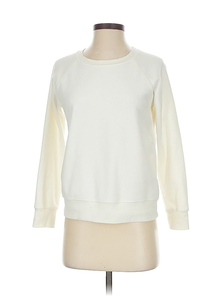 Pre-owned Lands' End Sweatshirt In White