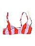 Solid & Striped Graphic Red Swimsuit Top Size M - photo 1