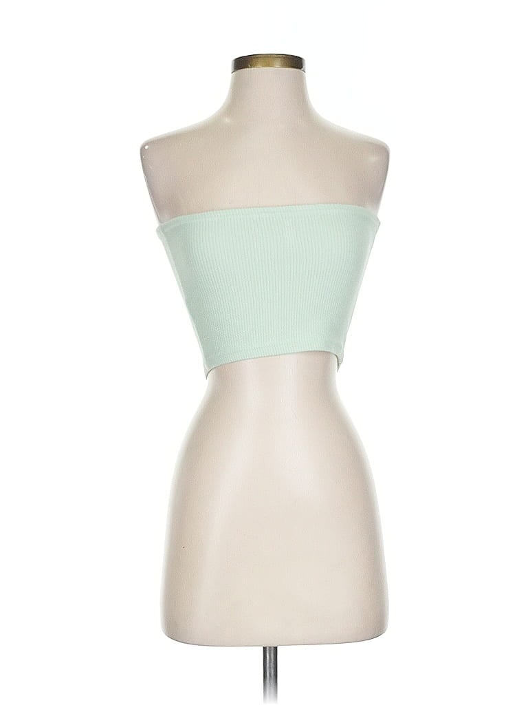 Pre-owned Me To We Tube Top Green Strapless Neckline Tops